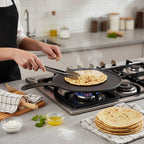 11.5-Inch Pre-Seasoned Cast Iron Tawa – Dosa Pan & Pizza Pan Fast Forward