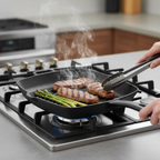 10-Inch Square Cast Iron Grill Pan – Pre-Seasoned Indoor & Outdoor Griddle Fast Forward