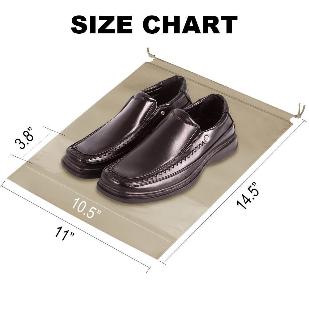 Shoe Bags for Travel Dust-proof Clear Window Non-Woven with Rope packing luggage suitcase Pouch Storage Organizer for Men and Women