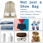 Shoe Bags for Travel Dust-proof Clear Window Non-Woven with Rope packing luggage suitcase Pouch Storage Organizer for Men and Women