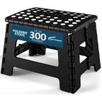 Foldable Step Stool for Kids & Home, Lightweight 11-Inch Wide Plastic Stool with 136kg Capacity for Bathroom Kitchen Use