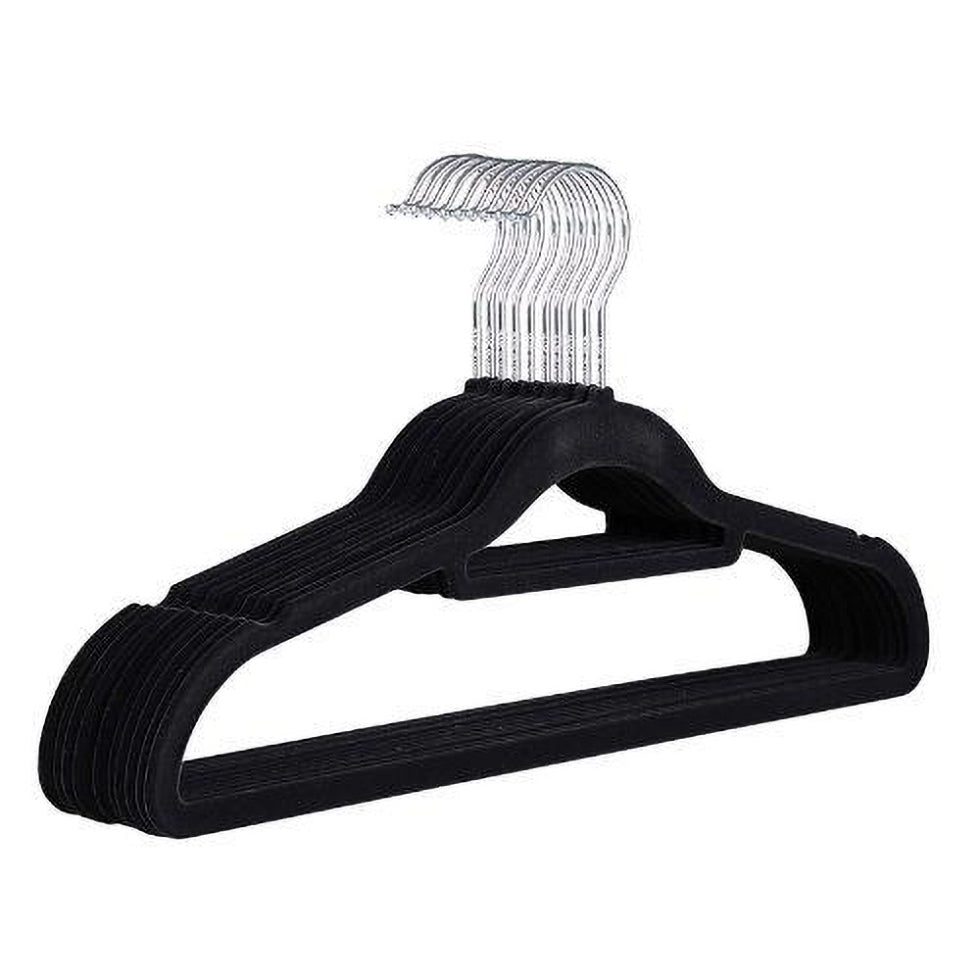 Premium Velvet Hangers with Tie Bar Non-Slip Durable with 360 Degree Rotatable Hook