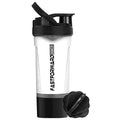 24oz protein shaker bottle bpa free leakproof mixer with storage size view