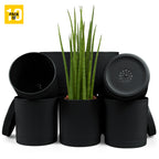 6-Inch Plastic Planter Pots – Cylindrical Stylish, Durable & Plant-Friendly with Drainage & Seamless Saucers