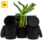 6-Inch Plastic Planter Pots – Cylindrical Stylish, Durable & Plant-Friendly with Drainage & Seamless Saucers
