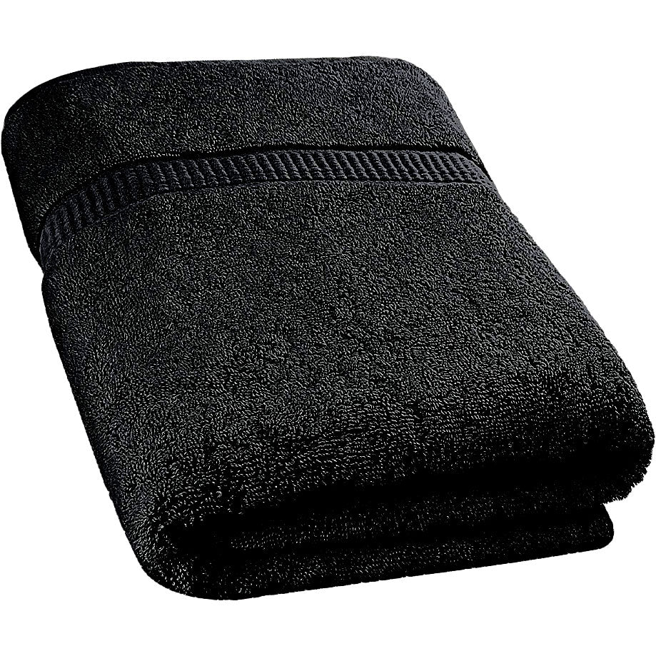 Luxurious Jumbo Bath Sheet 2 Piece, 600 GSM, 35 by 70 Inches, 100% Ring Spun Cotton, Highly Absorbent and Quick Dry Extra Large Bath Towel