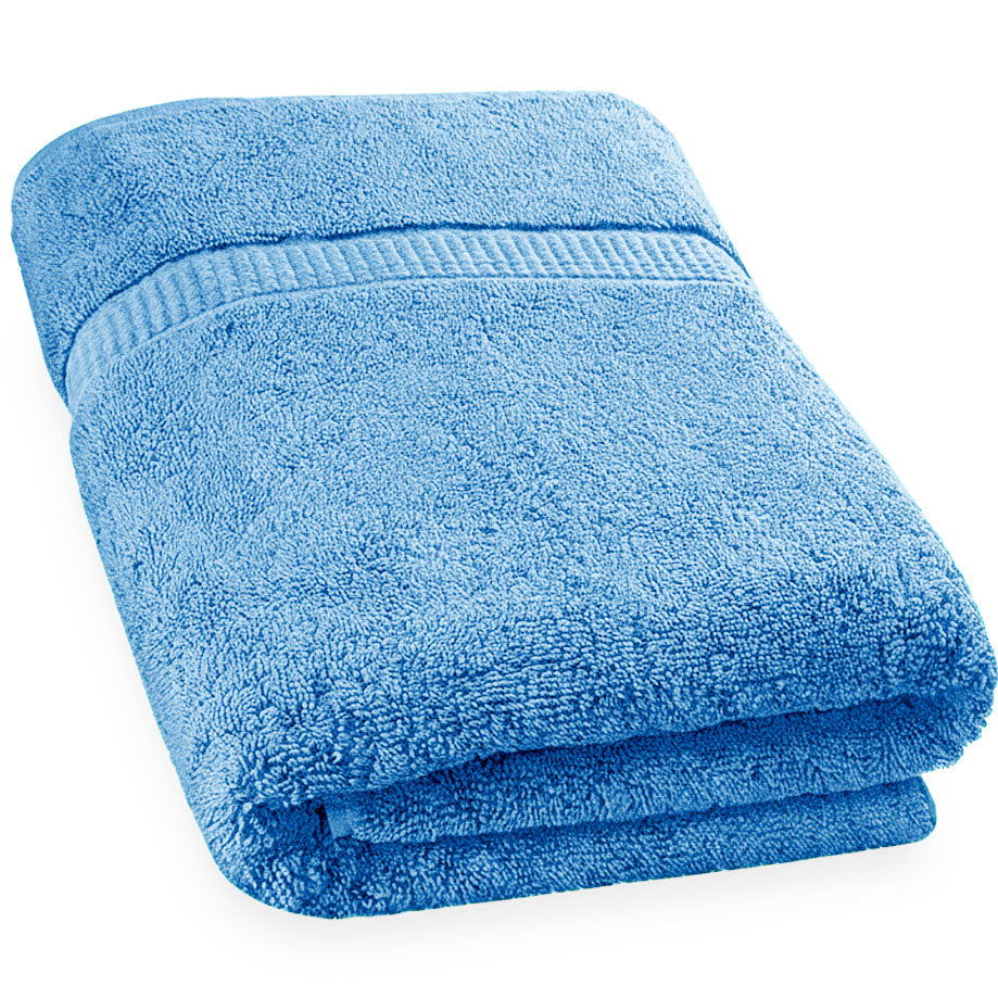 Luxurious Jumbo Bath Sheet 2 Piece, 600 GSM, 35 by 70 Inches, 100% Ring Spun Cotton, Highly Absorbent and Quick Dry Extra Large Bath Towel