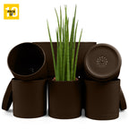 6-Inch Plastic Planter Pots – Cylindrical Stylish, Durable & Plant-Friendly with Drainage & Seamless Saucers