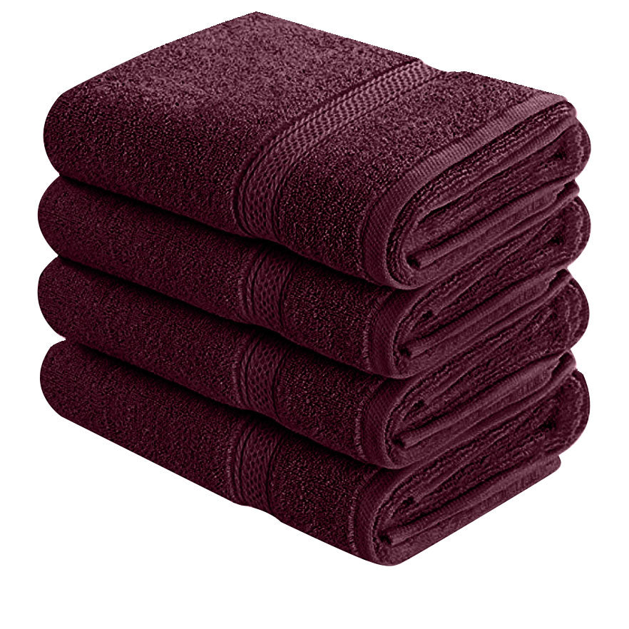 Premium Hand Towels Set, 16 by 28 inches, 100% Ring Spun Cotton, Ultra Soft and Highly Absorbent 600GSM Towels 16 X 28 inches Pack of 4