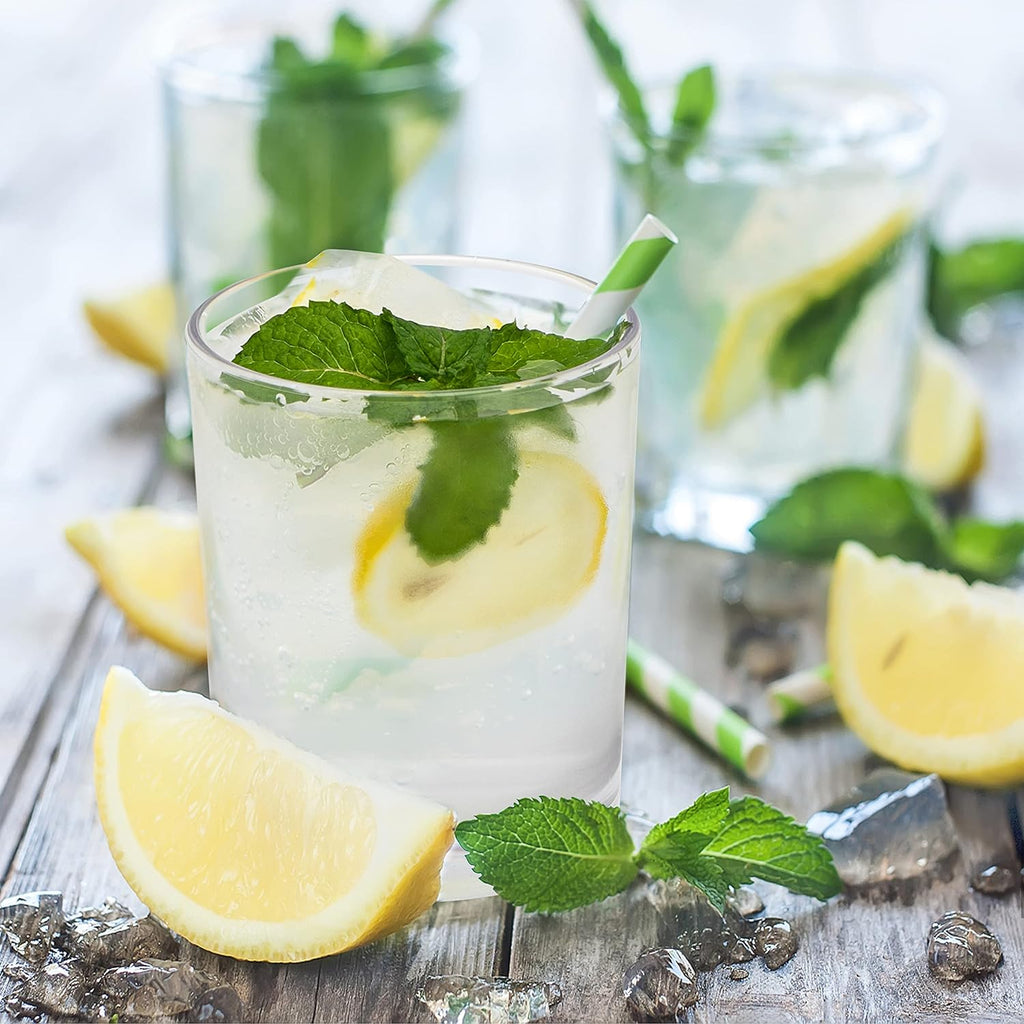 Fast Forward Unbreakable Plastic Tumblers (Set of 6) - BPA-Free Acrylic Glasses for Home & Outdoors - Stackable, Reusable, Lead-Free, and Dishwasher Safe - Clear Plastic Drinking Glasses (355ml & 474ml) Fast Forward