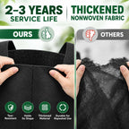 Heavy Duty Nonwoven Fabric Grow Bags with Handles – Pack of 2