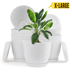 Extra Large Plant Pots for Indoor/Outdoor Use with Drainage. Available in Multi-Packs and Six Vibrant Colors