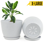 Extra Large Plant Pots for Indoor/Outdoor Use with Drainage. Available in Multi-Packs and Six Vibrant Colors