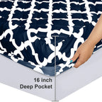 Plush Quilted Mattress Pad with Soft Fibrefill Elastic Fitted Mattress Topper Protector and Cover with Deep Pocket Stretches up to 16 Inches Fast Forward