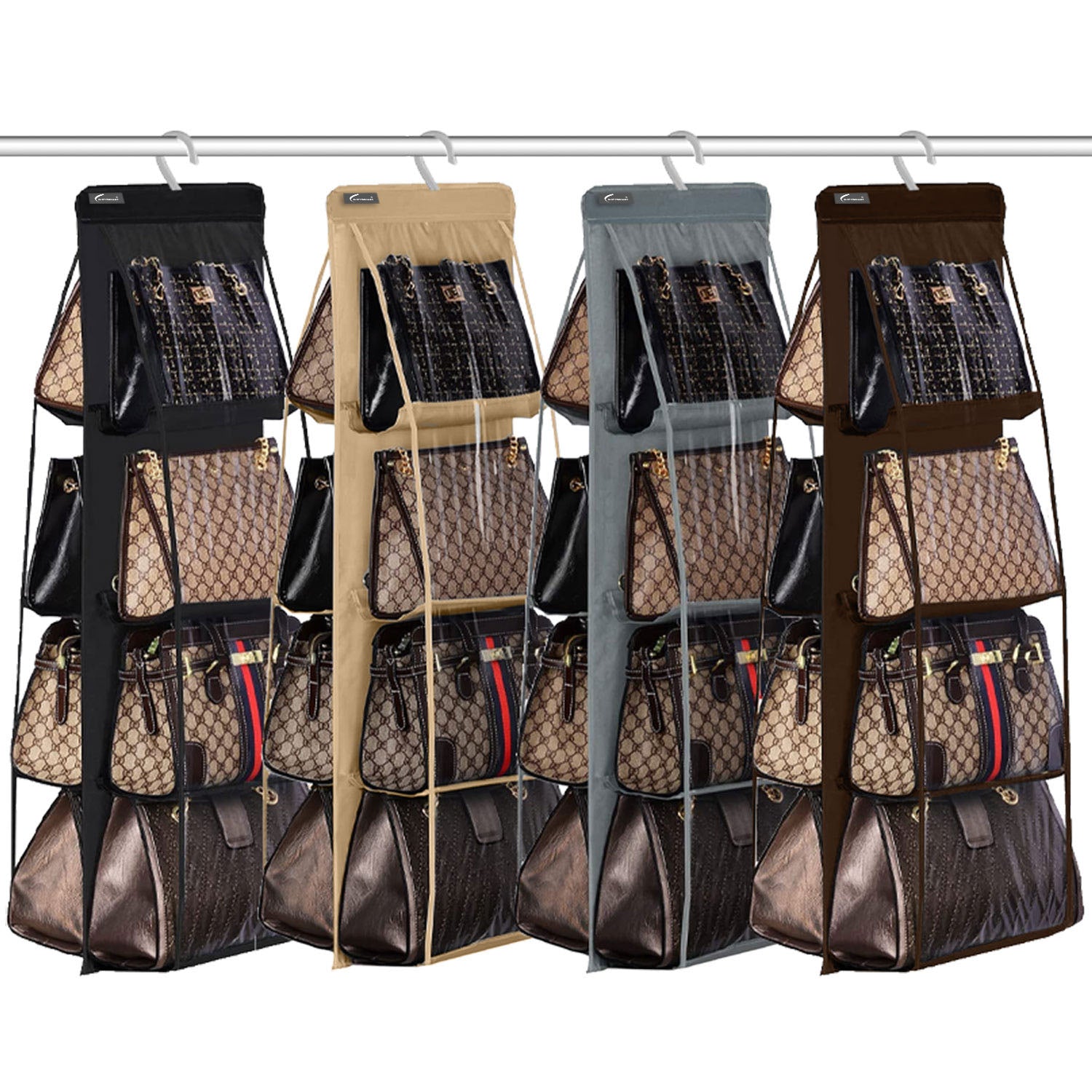Fast Forward 8-Pocket Handbag Hanging Organizer - Efficient Closet Storage Fast Forward