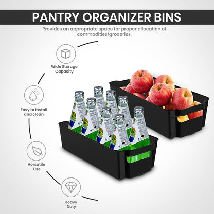 Fridge Organizer 2 Refrigerator Organizer Bins Storage Bins for Freezers Countertops and Cabinets Pantry Organization Fast Forward