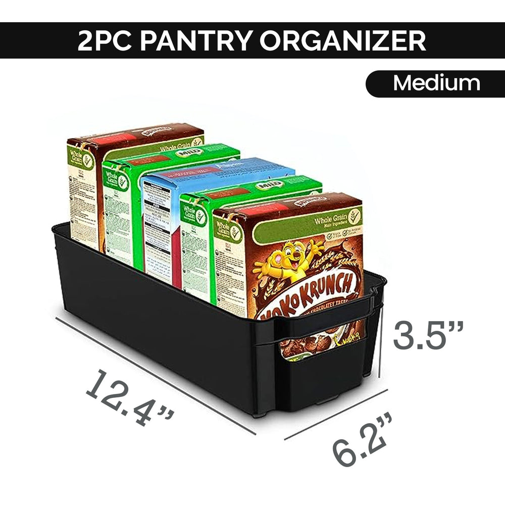 Fridge Organizer 2 Refrigerator Organizer Bins Storage Bins for Freezers Countertops and Cabinets Pantry Organization Fast Forward