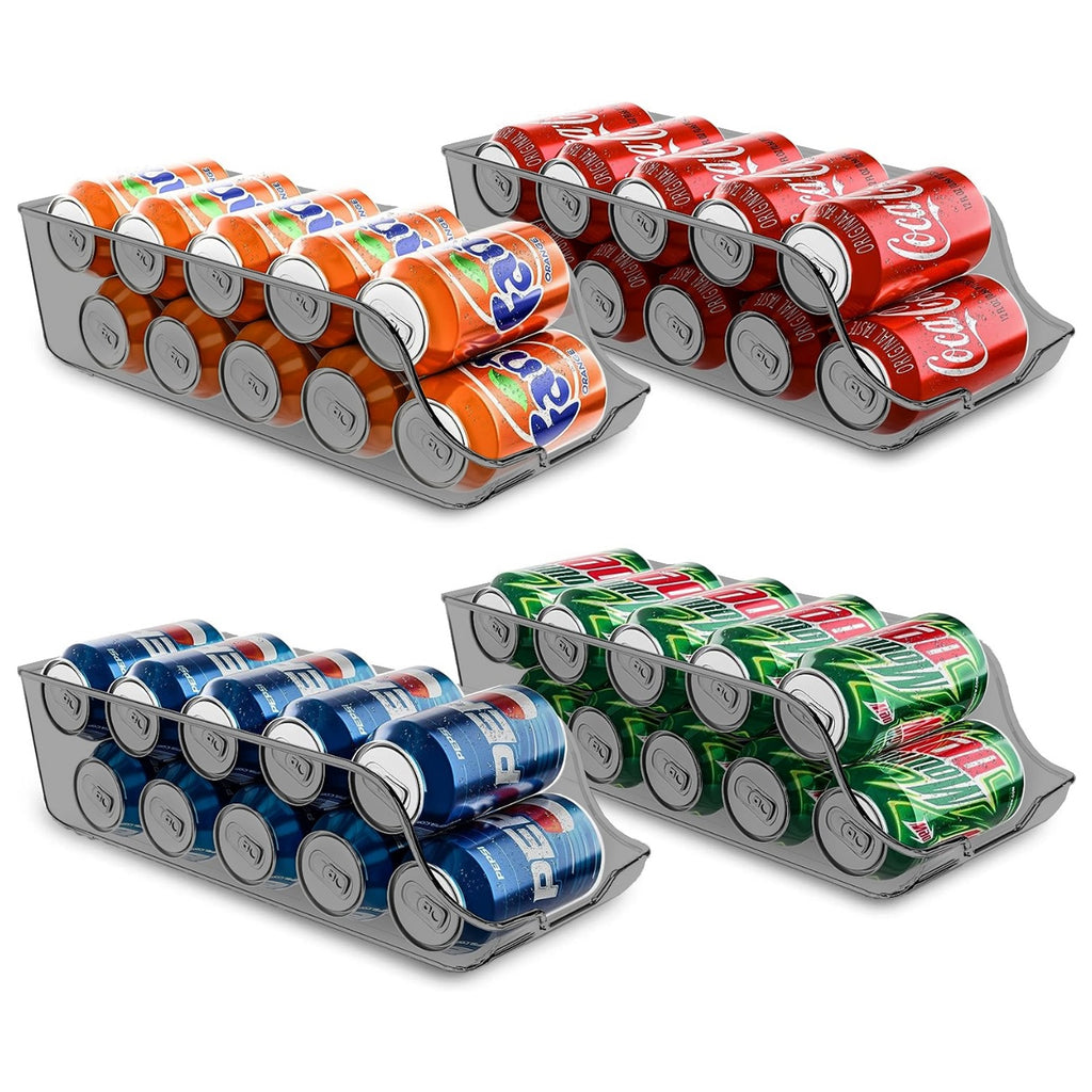 soda can dispenser for refrigerator clear fridge can organizer holder product display