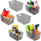 Fast Forward Organizer Bins Clear Pack of 2 - Streamline Your Pantry and Fridge Organization