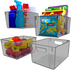 Fast Forward Organizer Bins Clear Pack of 2 - Streamline Your Pantry and Fridge Organization