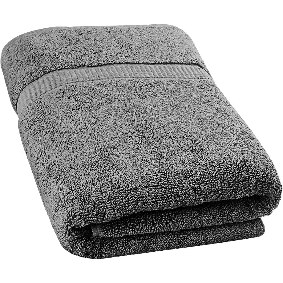 Luxurious Jumbo Bath Sheet 2 Piece, 600 GSM, 35 by 70 Inches, 100% Ring Spun Cotton, Highly Absorbent and Quick Dry Extra Large Bath Towel