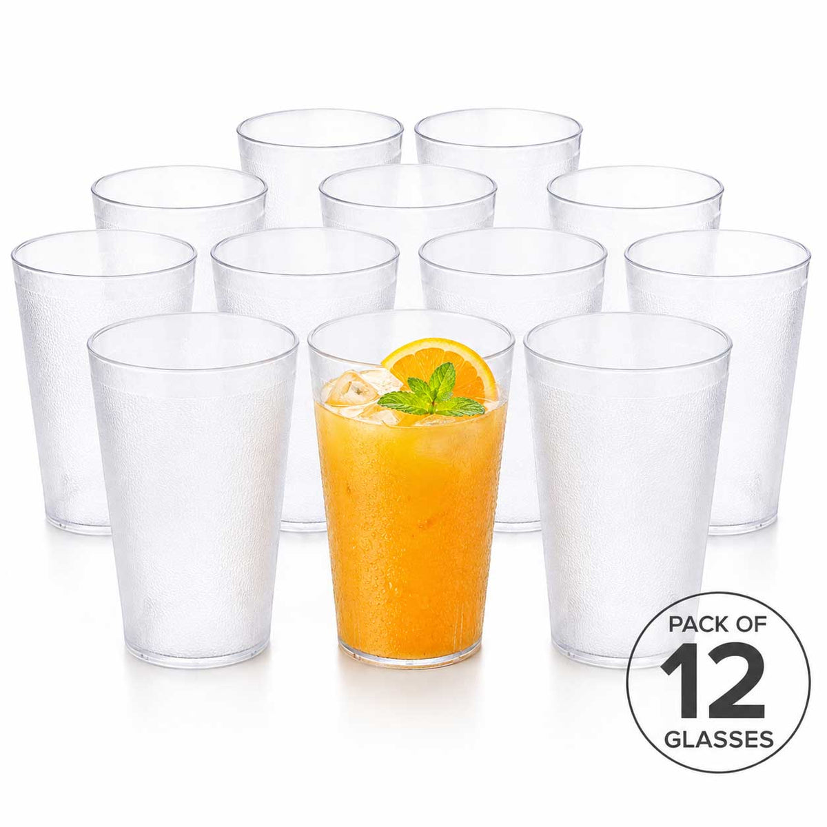 500ml Frosted Reusable Plastic Tumbler Cups – Pack of 6 & 12