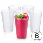 500ml Frosted Reusable Plastic Tumbler Cups – Pack of 6 & 12