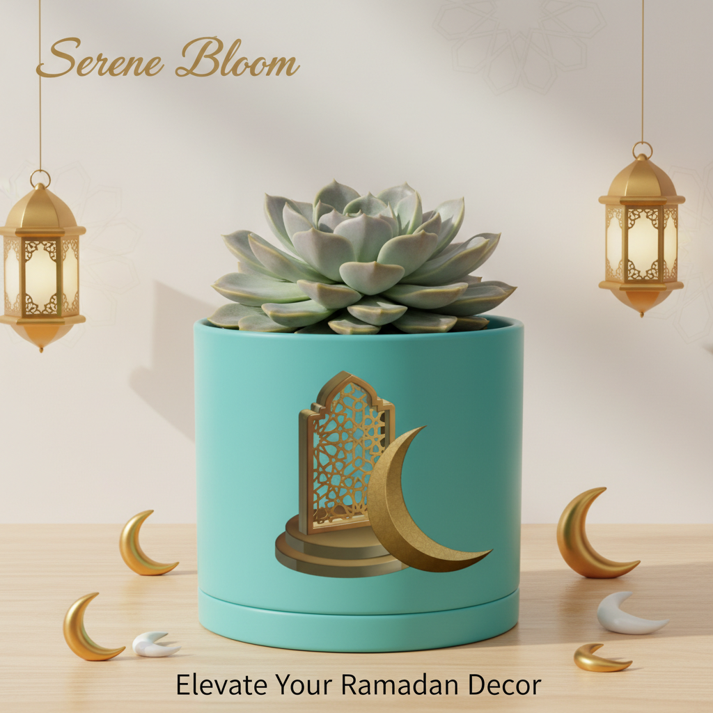 Modern Art Planter Pots with Drainage & Saucer 6-Inch – Custom Trendy Designs