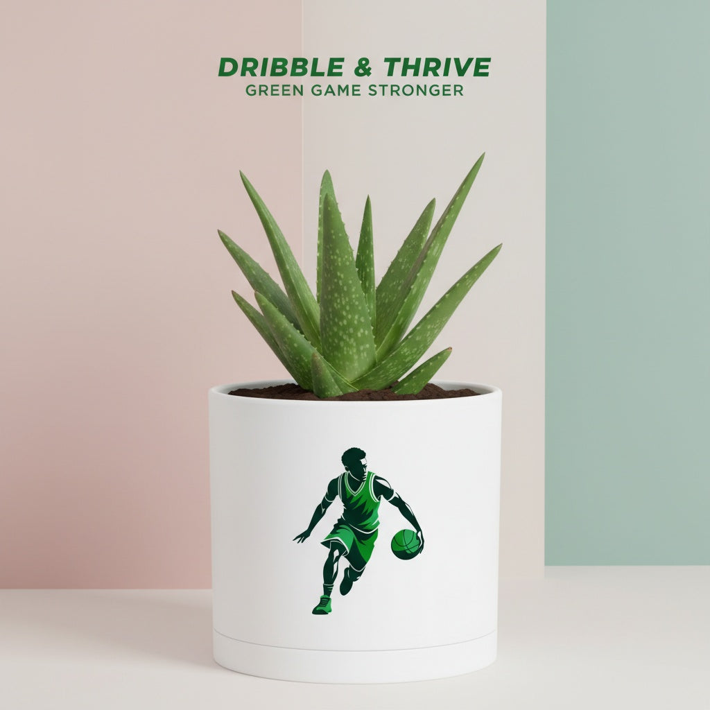 Modern Art Planter Pots with Drainage & Saucer 6-Inch – Custom Trendy Designs