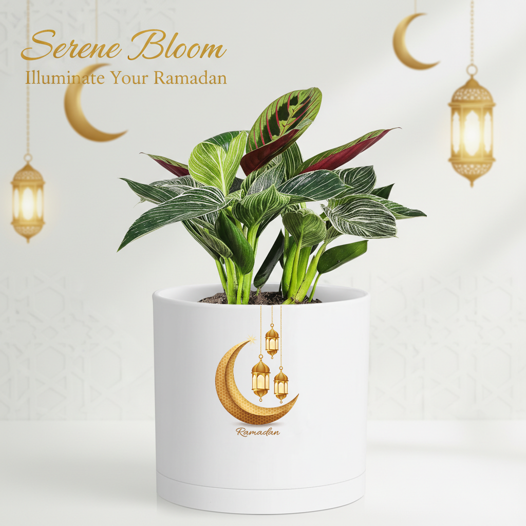 Modern Art Planter Pots with Drainage & Saucer 6-Inch – Custom Trendy Designs