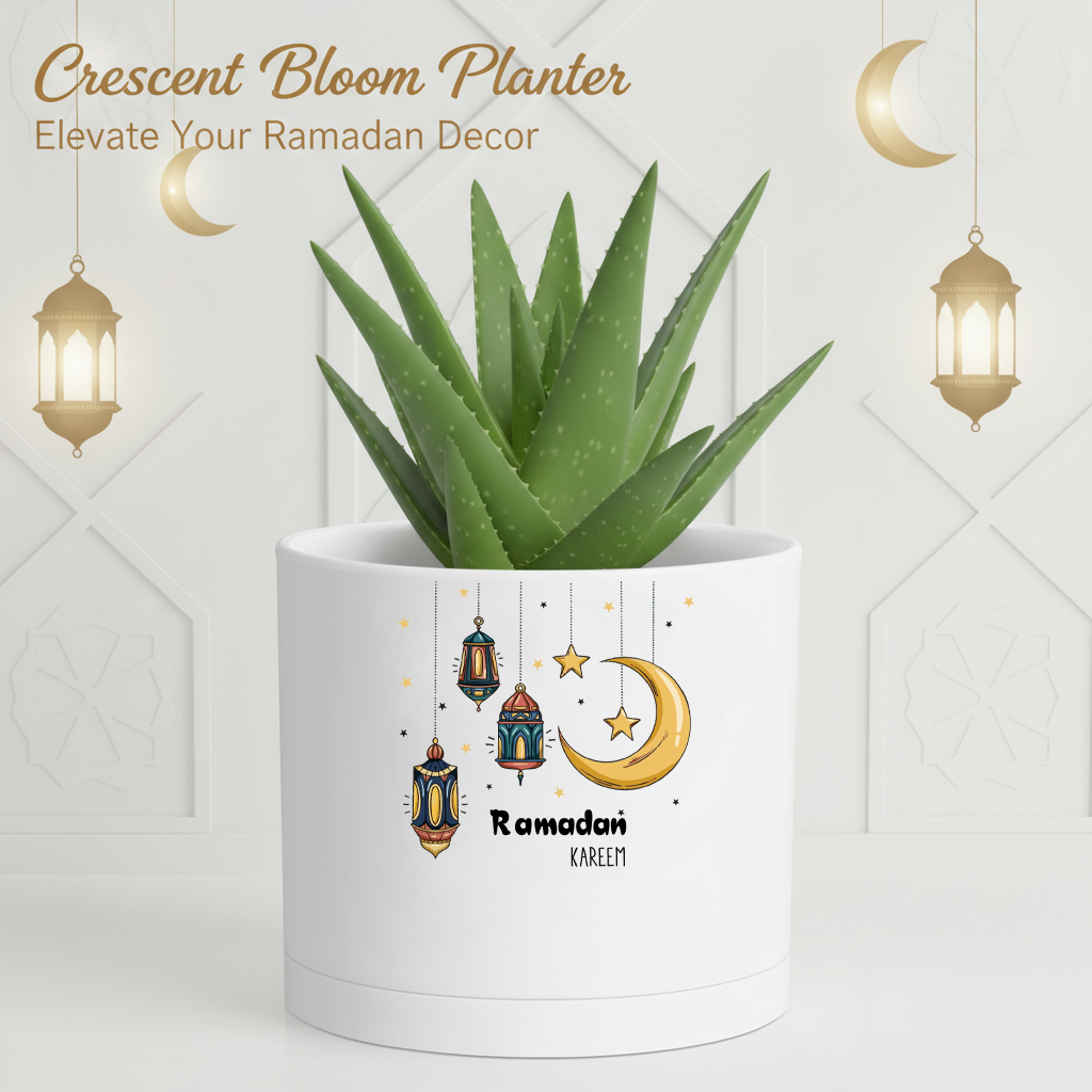 Modern Art Planter Pots with Drainage & Saucer 6-Inch – Custom Trendy Designs