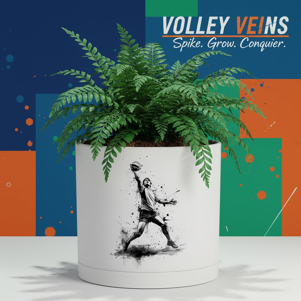 Modern Art Planter Pots with Drainage & Saucer 6-Inch – Custom Trendy Designs