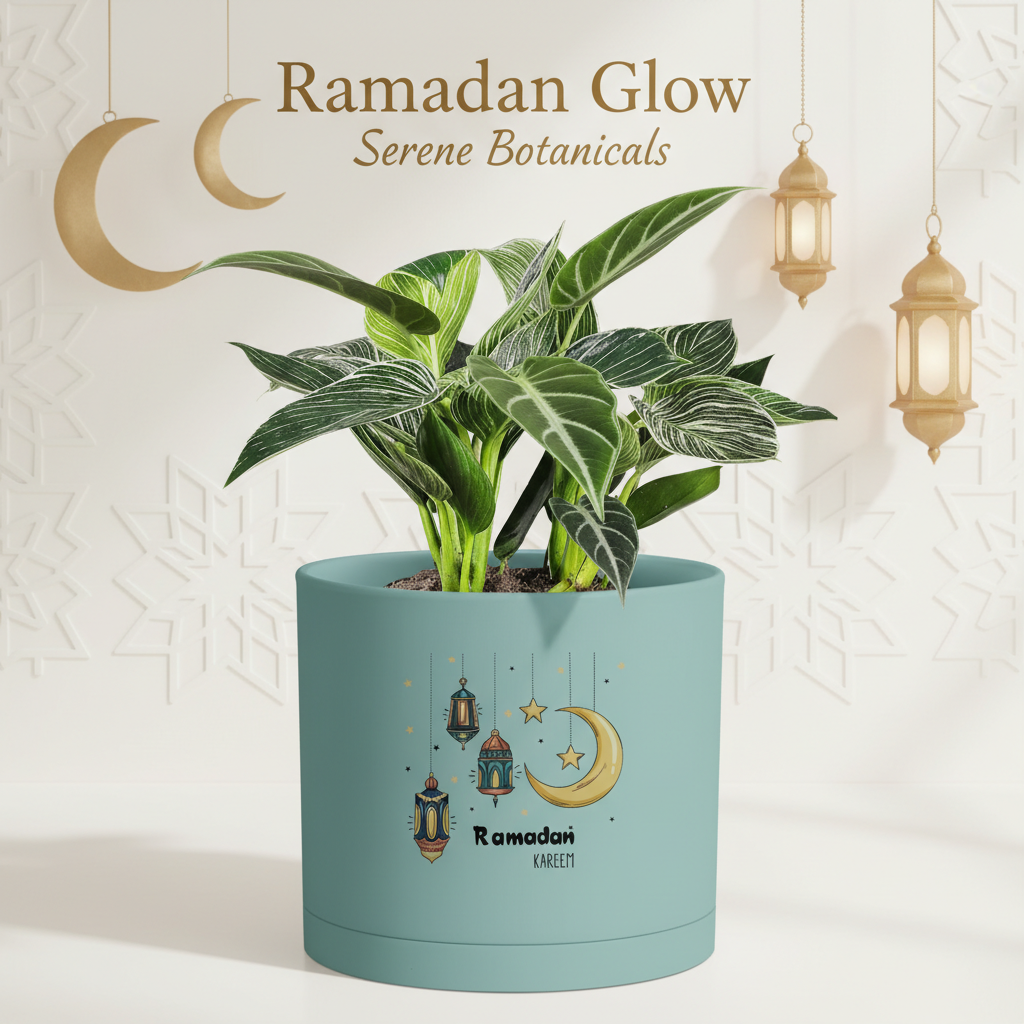 Modern Art Planter Pots with Drainage & Saucer 6-Inch – Custom Trendy Designs