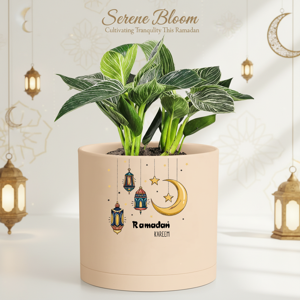 Modern Art Planter Pots with Drainage & Saucer 6-Inch – Custom Trendy Designs