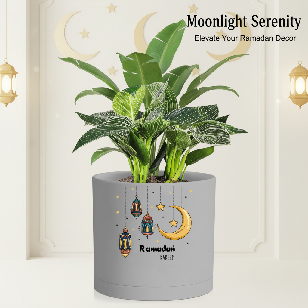 Modern Art Planter Pots with Drainage & Saucer 6-Inch – Custom Trendy Designs