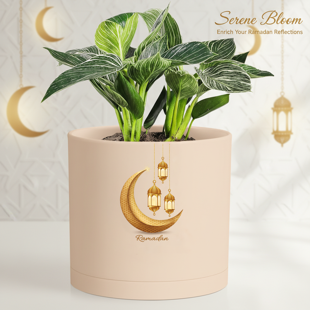 Modern Art Planter Pots with Drainage & Saucer 6-Inch – Custom Trendy Designs