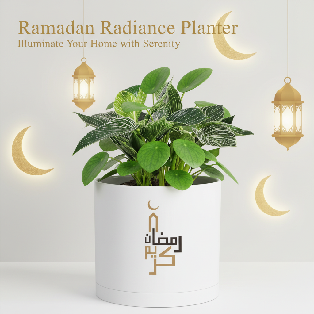 Modern Art Planter Pots with Drainage & Saucer 6-Inch – Custom Trendy Designs