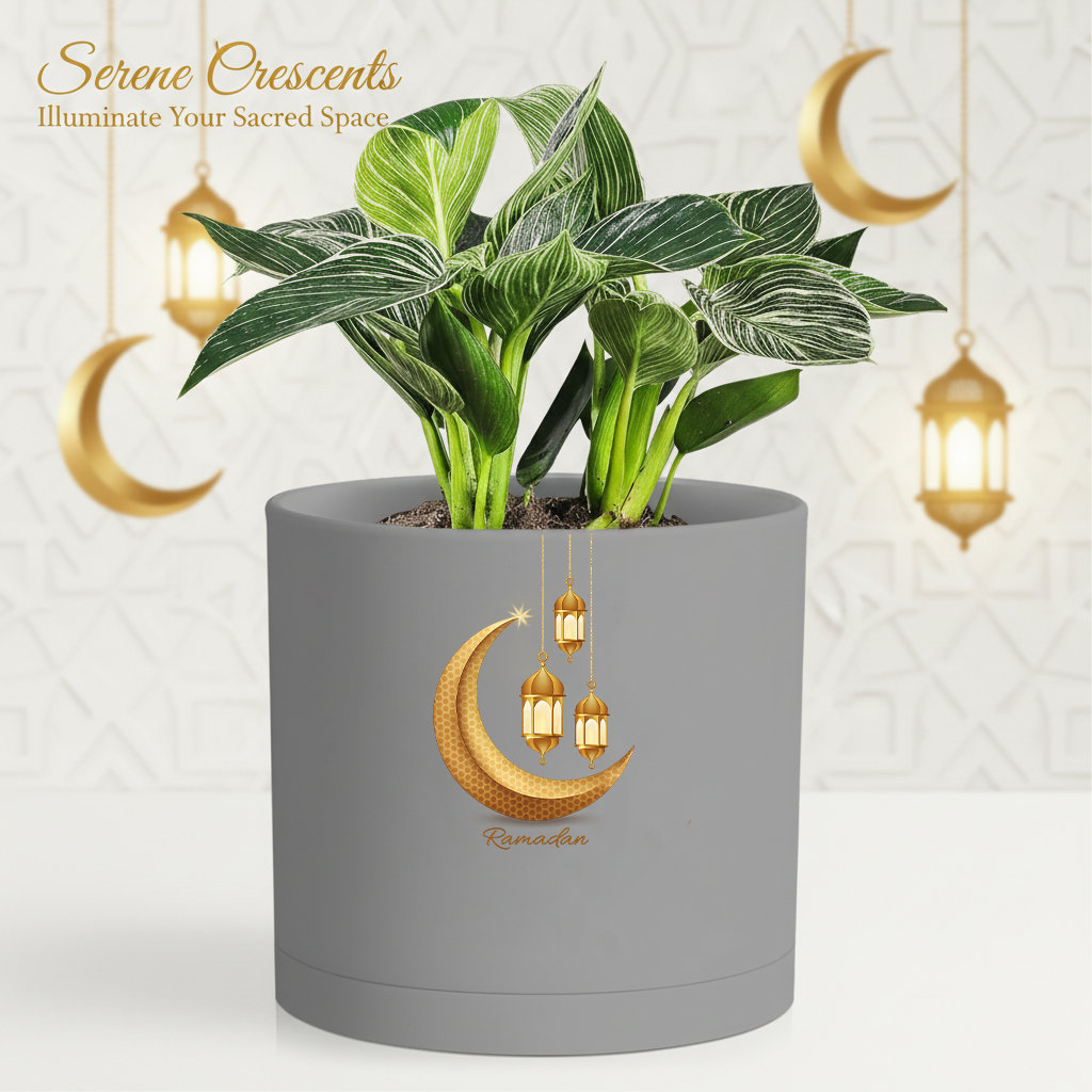 Modern Art Planter Pots with Drainage & Saucer 6-Inch – Custom Trendy Designs