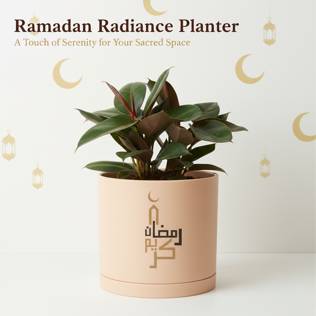 Modern Art Planter Pots with Drainage & Saucer 6-Inch – Custom Trendy Designs