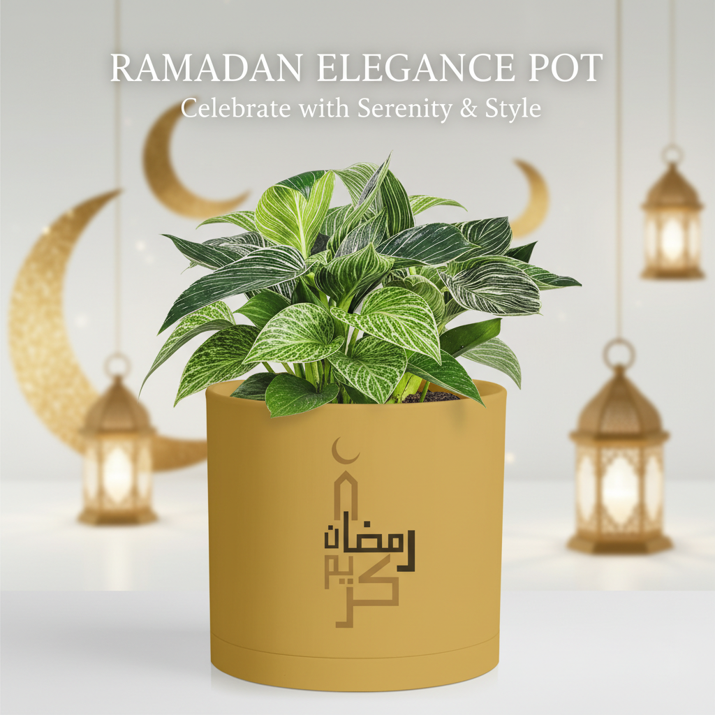 Modern Art Planter Pots with Drainage & Saucer 6-Inch – Custom Trendy Designs