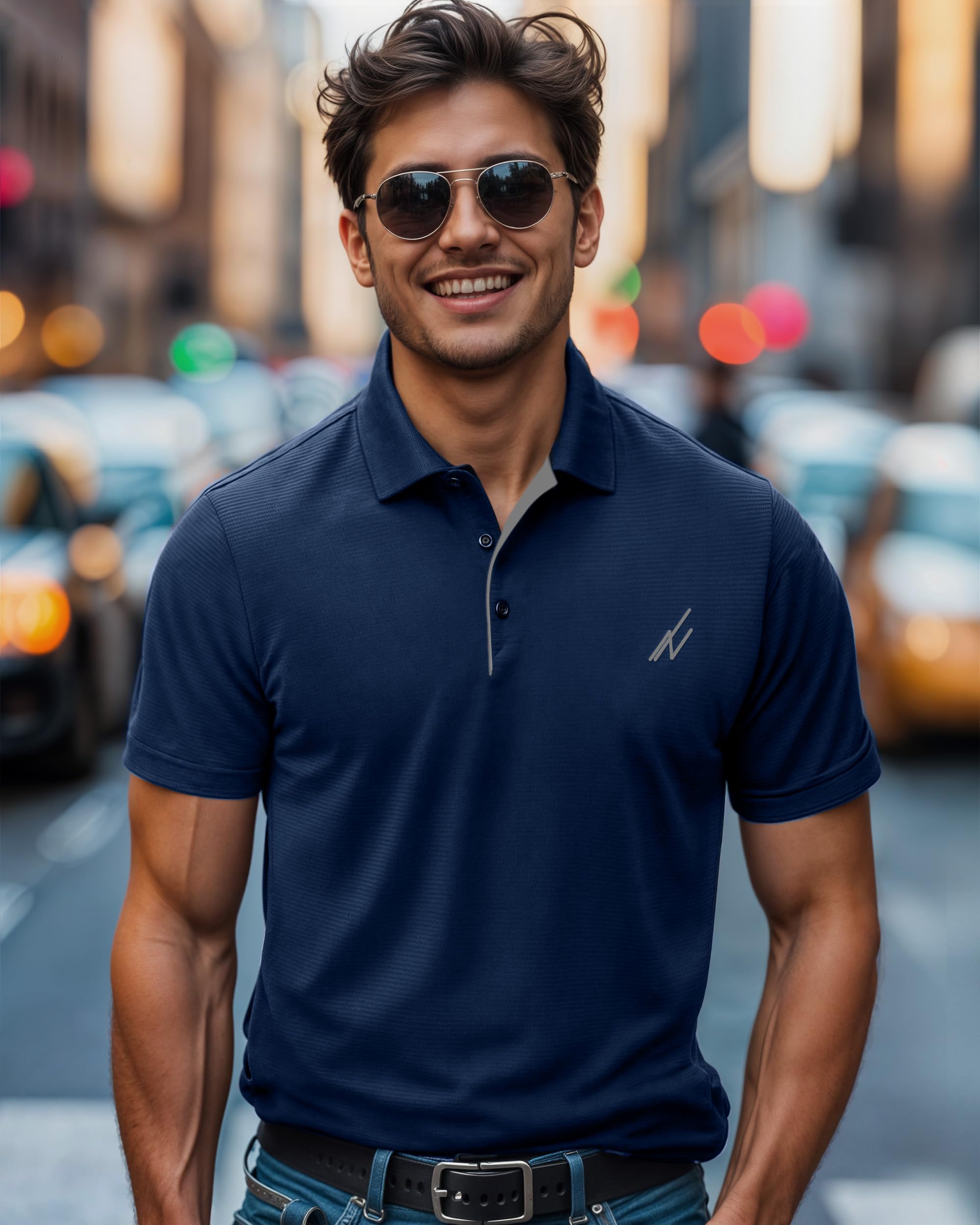 Golf Polo Shirt Regular Fit Moisture Wicking Quick Dry Performance Short Sleeves Polo Fast Forward