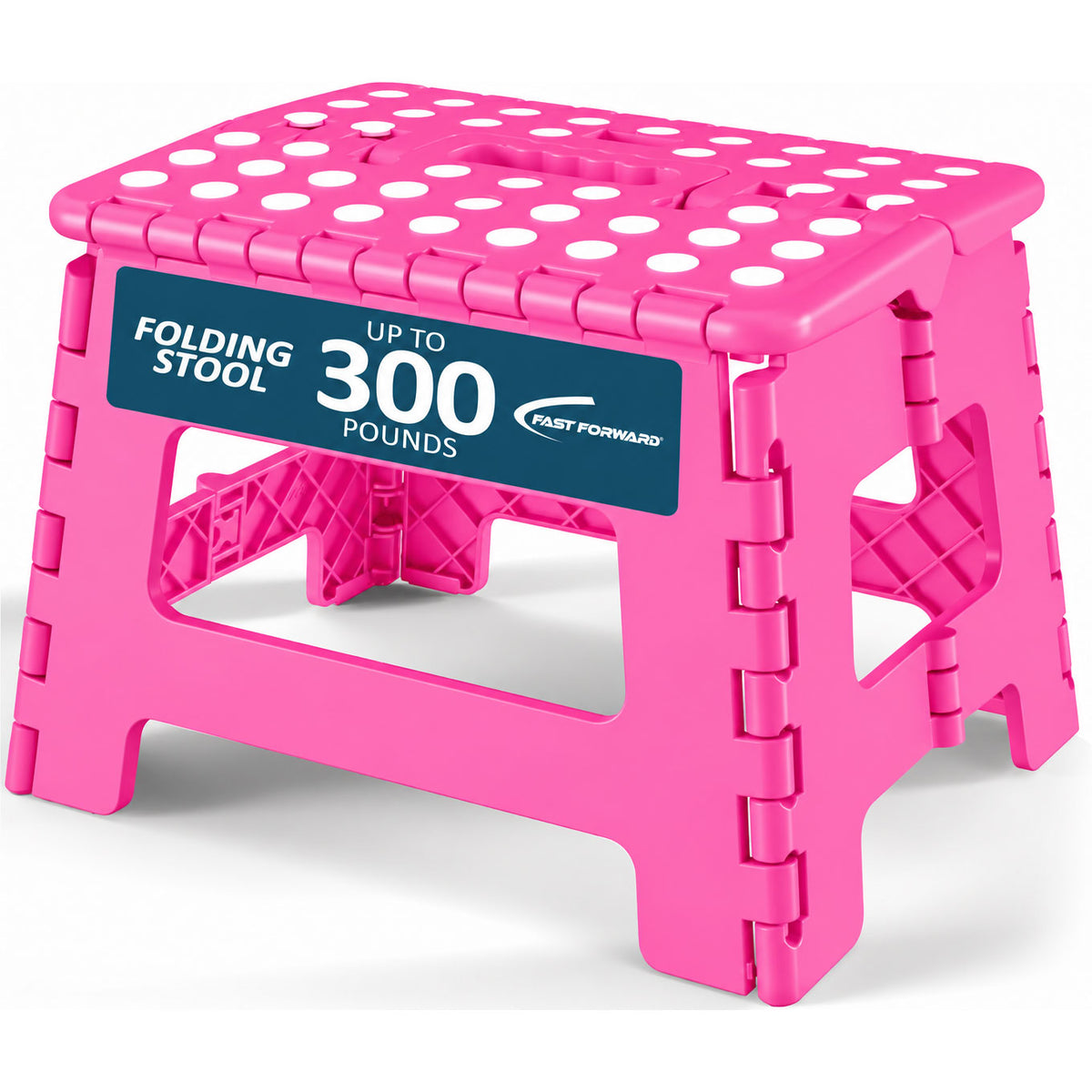 Foldable Step Stool for Kids & Home, Lightweight 11-Inch Wide Plastic Stool with 136kg Capacity for Bathroom Kitchen Use