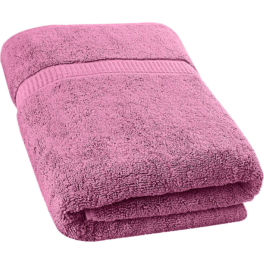 Luxurious Jumbo Bath Sheet 2 Piece, 600 GSM, 35 by 70 Inches, 100% Ring Spun Cotton, Highly Absorbent and Quick Dry Extra Large Bath Towel