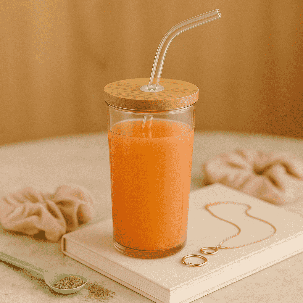 16oz Acrylic Sipper Tumbler with Bent Straw – BPA Free, Airtight Wooden Lid, Crystal Clear Body – Durable & Stylish Cup for Home, Office, Picnic, Outdoor Parties