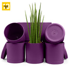 6-Inch Plastic Planter Pots – Cylindrical Stylish, Durable & Plant-Friendly with Drainage & Seamless Saucers