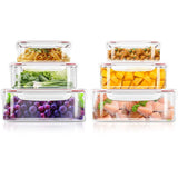 Plastic Food Containers set 3 Containers and 3 Lids Food Storage Containers with Airtight Lids