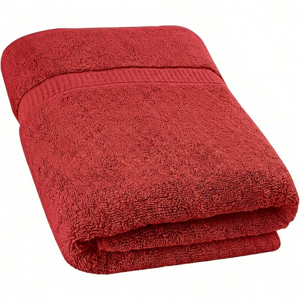 jumbo bath sheet 35x70 inch 600 gsm extra large cotton bath towel - white