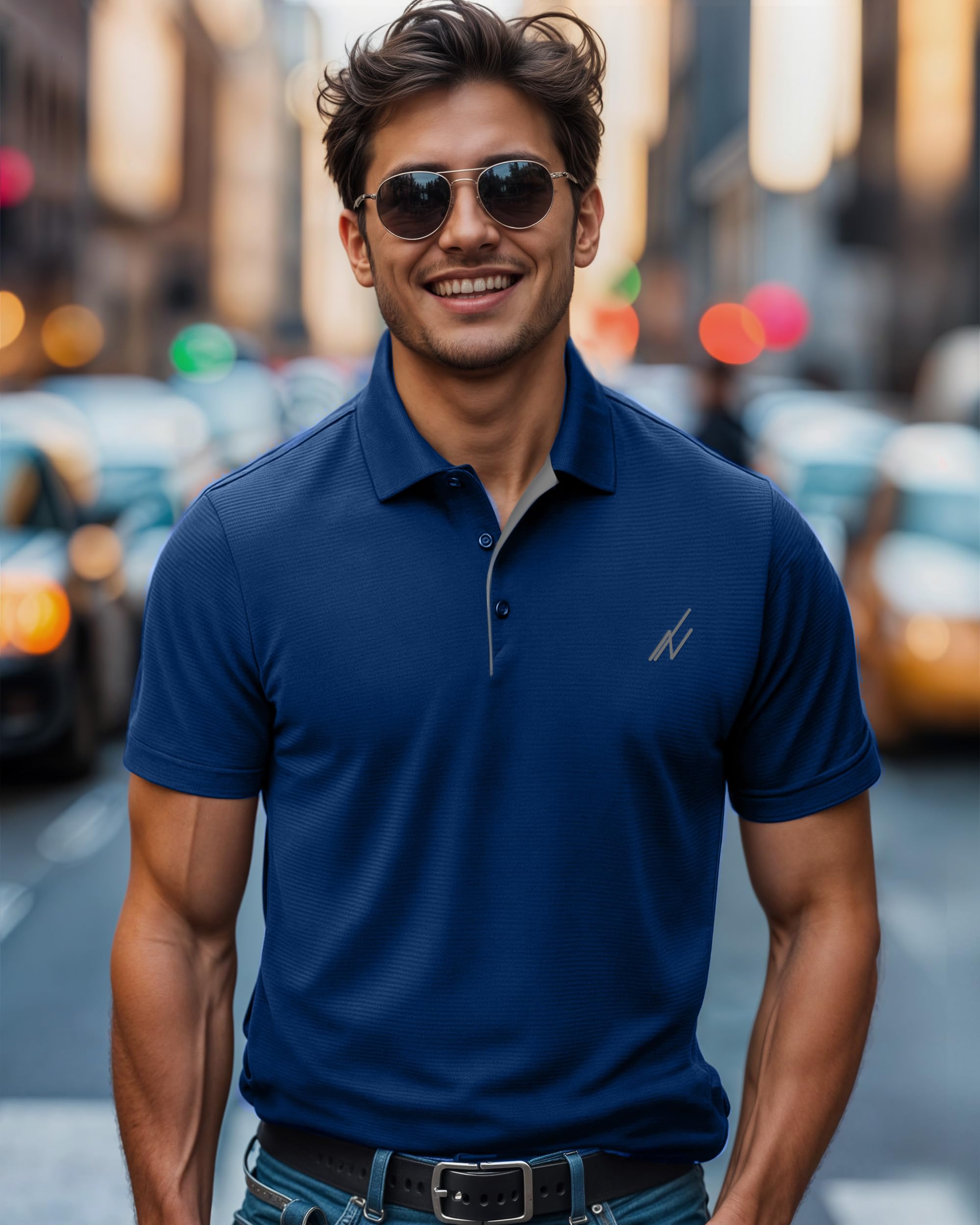 Golf Polo Shirt Regular Fit Moisture Wicking Quick Dry Performance Short Sleeves Polo Fast Forward