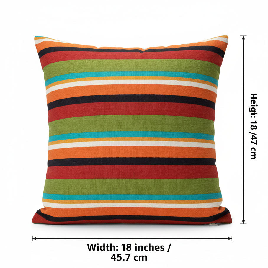 Pack of 2 Moroccan Style Couch Throw Pillow Covers 18x18 Inch – Soft Chenille Cushion Covers for Sofa & Living Room