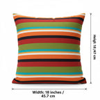 Pack of 2 Moroccan Style Couch Throw Pillow Covers 18x18 Inch – Soft Chenille Cushion Covers for Sofa & Living Room